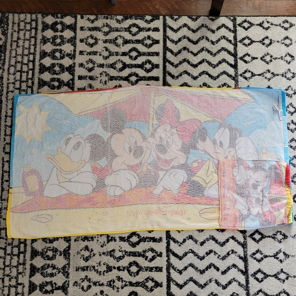 Vintage Disney Mickey Mouse Beach Towel Bag - Picture 3 of 7